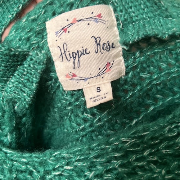 Chunky knit green sweater oversized - Picture 3 of 3